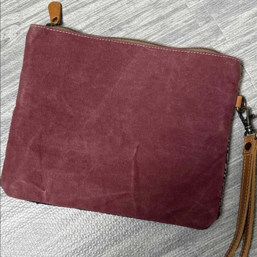 Like new Sixtease Hair On Wristlet Clutch